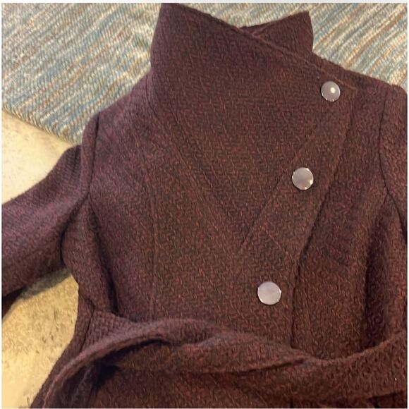INC | INTERNATIONAL CONCEPTS | burgundy tweed jacket S - Picture 9 of 11